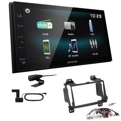 Kenwood Autoradio DAB+ Bluetooth für Hyundai H-1 Cargo und Travel Rubbertouch
