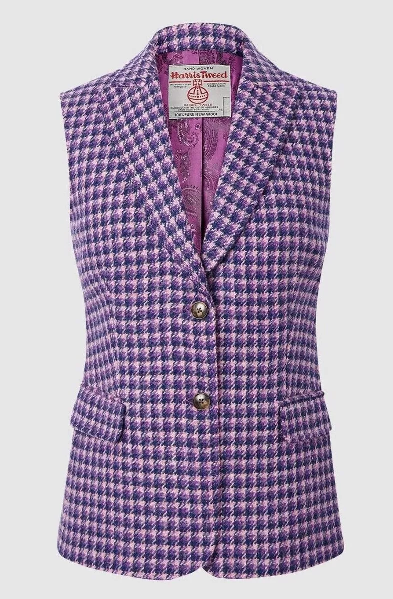 Purple tweed waistcoat sale