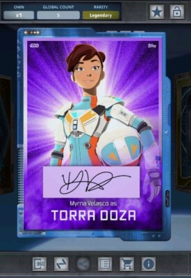 Star Wars Card Trader - Digital Legendary Tungsten Gilded Torra Doza Sig 10cc