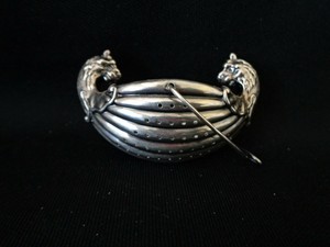 Antique Sterling Gorham Lions Head Tea Strainer - Mono 1868-1893 - #25 - Unusual