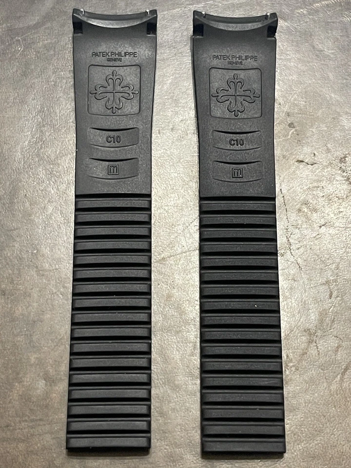 Correa de goma negra sin cortar Patek Phillipe 21x18 mm: 5167a, 5167r, 5164a, 5164r Foto 2 de 4