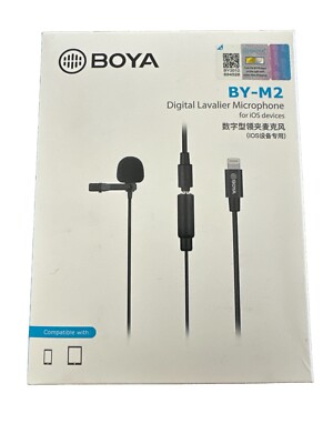 BOYA BY-M2D Digital Lavalier Microphone for iOS Devices Free Shipping Brand New