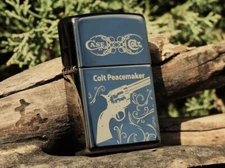 Zippo Lighter - Colt Peacemaker Revolver - Case XX Knives - 1873 M1873 - ZPCT011