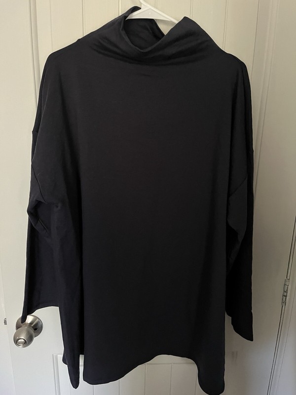 Eileen Fisher Navy Tunic Top 1X