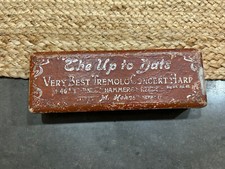 Antique The Up To Date Very Best Tremolo Concert Harp Empty Box Hohner Harmonica