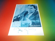 Mikis Theodorakis signed autographed autograph on autograph card
