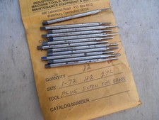 VERMONT , 1-72 H2 2FL HSS  PLUG EXTENSION TAP FOR BRASS , LOT OF 6