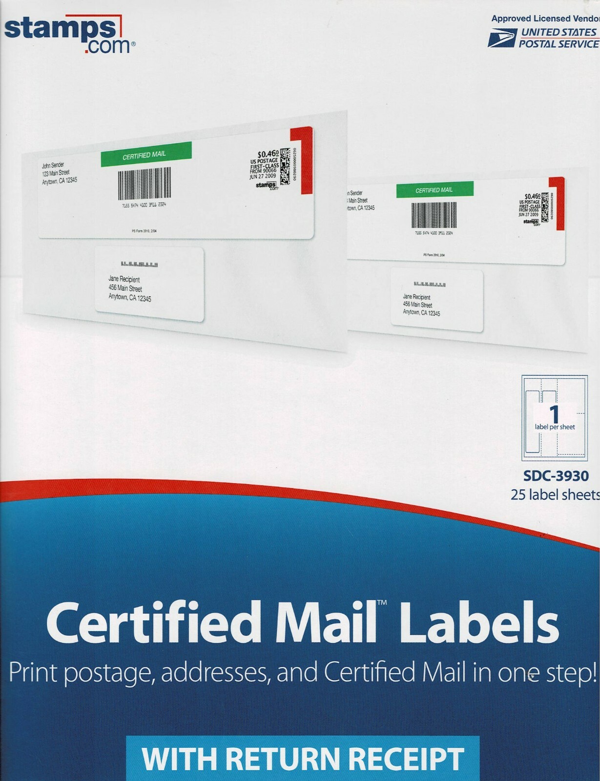 print certified mail label online