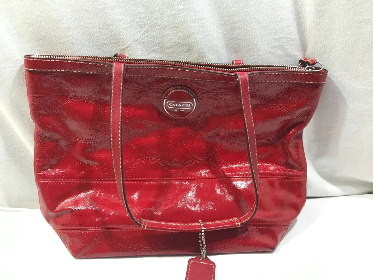 Coach Lori Shoulder Bag Sport Red Pebbled Leather C4824 for sale online |  eBay