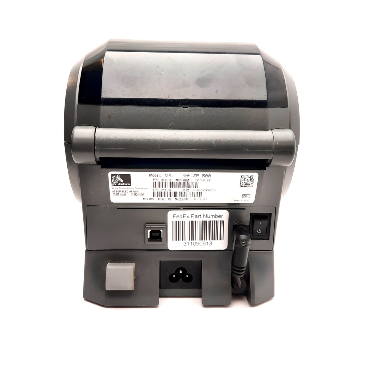 Zebra ZP500 Label Printer, Print: Width 104mm Length 991mm, 203
