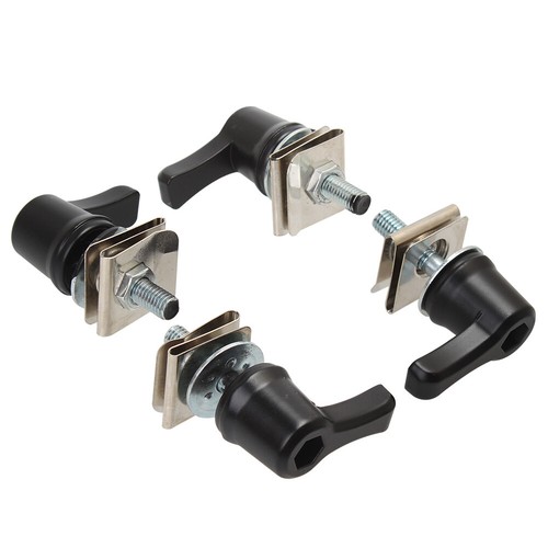 Black Saddlebag Lever Lock Bolts & Nuts Kit Mounting Set for Harley 2001-2023 - Picture 4 of 12