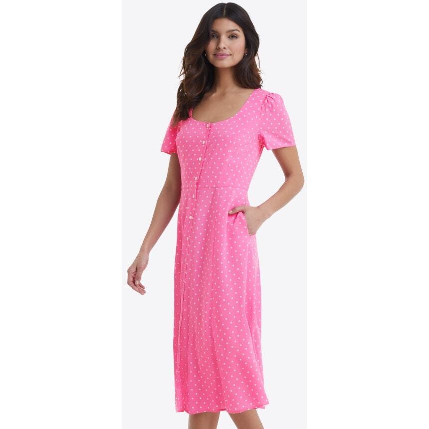 draper james pink dress Draper James Women's Caitlyn Midi Dress, Pink, Cotton