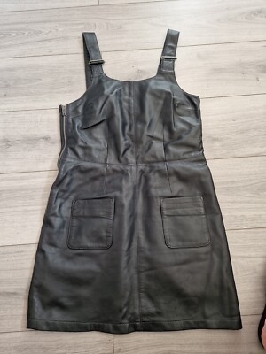BNWOT Topshop Boutique Real Genuine Black Leather Pinafore Dress Size 8 | eBay UK BNWOT Topshop Boutique Real Genuine Black Leather Pinafore Dress Size 8 | eBay UK