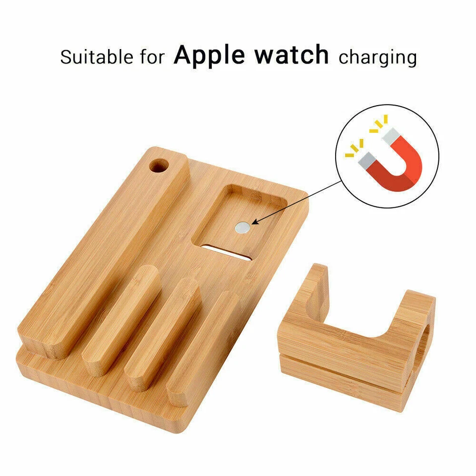 Charging Dock Stand Station Charger Holder for Apple Watch iPhone 11 X 8 7 iPad - Image 4 of 4