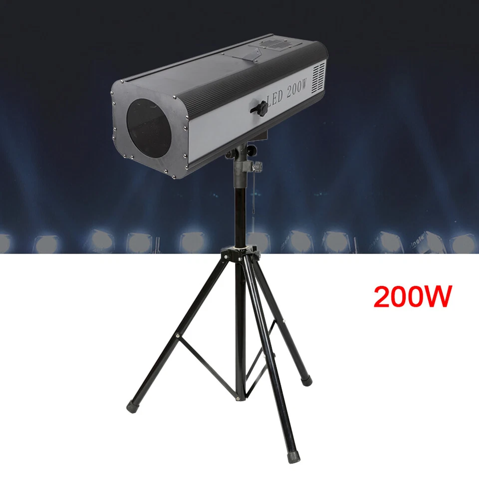200W LED Follow Spot Light Manual Control Spotlight Stage Light Adjustable - Image 3 of 4