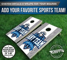 Cornhole Vinyl Decals, Bag Toss Board Wraps, ANY SOCCER TEAM - PAIR