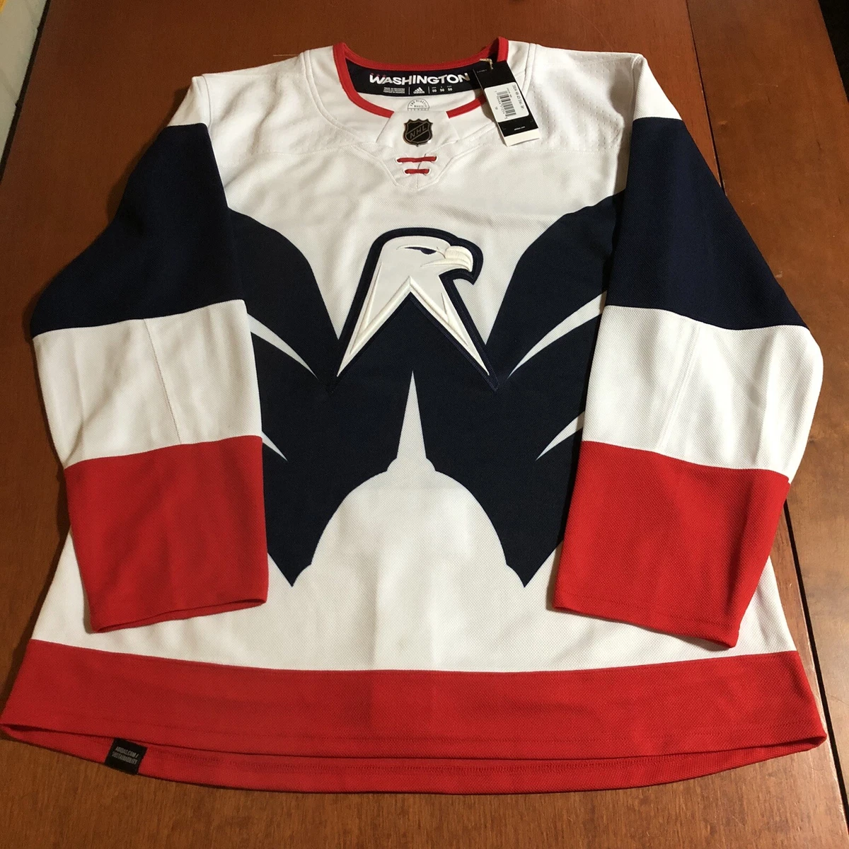 Washington Capitals Adidas Auth Stadium Series Jersey Sz 50-54 NWT