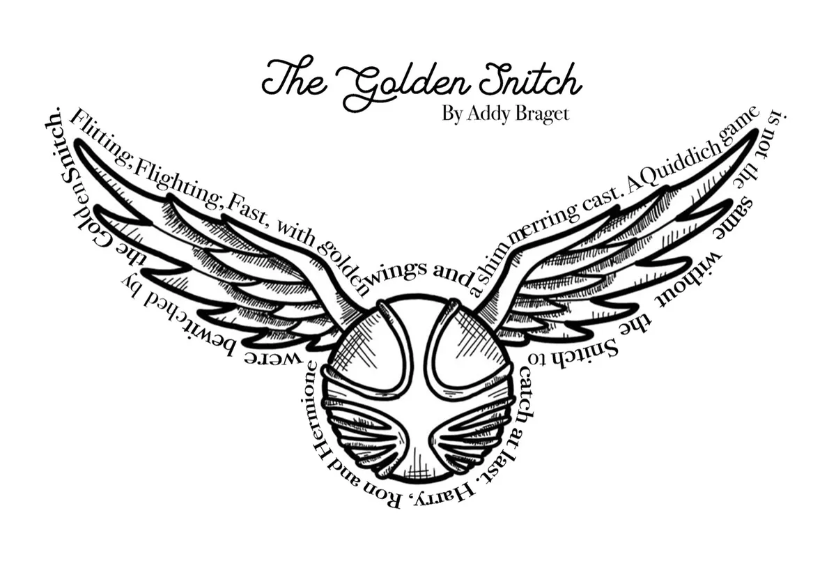 The Golden Snitch : Poetry - Poem : Harry Potter : Archival Quality Art  Print