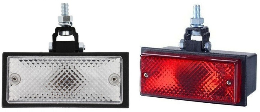 Juego De Luz Trasera LED Rectangular Blanca Y Roja, Luces De Niebla Y Reversa