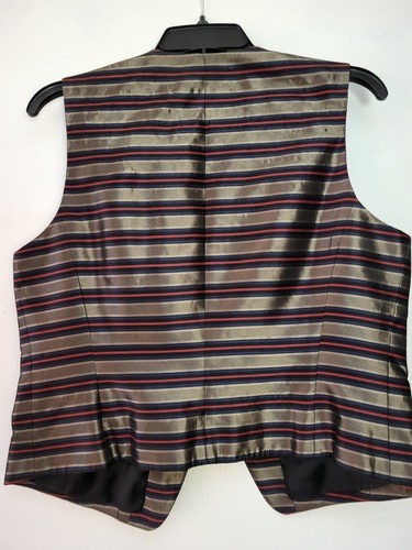 Liz Claiborne Gold Red Black Vest Shiny formal or casual Sz 8 NWOT - Picture 3 of 11