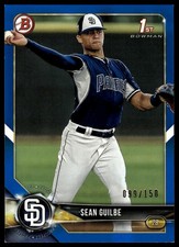 2018 Bowman Draft #BD-144 Sean Guilbe Blue #/150