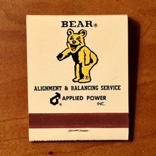 Bear Alignment Balancing Applied Power Matchbook With Happy Bear Logo