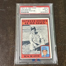 1972 O-Pee-Chee OPC Boyhood Photos of The Stars #347 Tom Seaver PSA 9 MINT OC