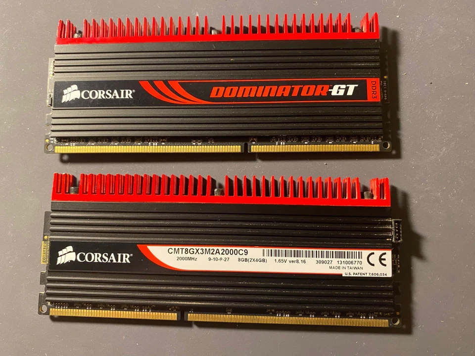 Corsair Dominator GT DDR3 2000 Mhz MATCHED PAIR RAM DRAM MEMORY - Image 3 of 4