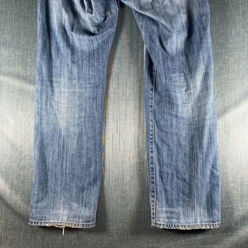 William Rast Men's Jeans Size 36x30 Medium Wash Distressed Tapered Denim Cotton - Picture 13 of 21