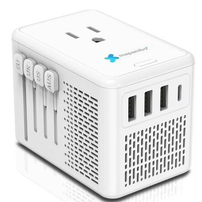 ''Voltage Converter 220V to 110V for Hair Dryers, Fast Charging Travel Adapter wi