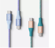 10ft USB-C to USB-C Braided Cable 2pk - heyday  Deep Sage Peri-Blue