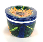 Mexican Talavera Pottery Soap Dish Blue Floral Hand Painted 2 Piece Bathroom — photo 7