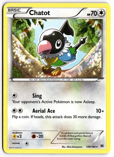 Chatot 128/162 XY BREAKthrough Rare Pokemon TCG