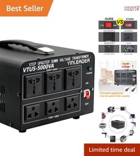 5000W Voltage Converter Transformer Step Up Down 110V 220V with Standard Cord
