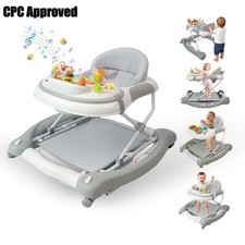 5 in 1 Baby Walker w/ 3 Level Height Adjustable  Music Lights for Boys  Girls