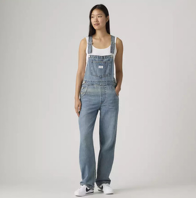 LEVI'S Vintage Denim Lightweight Overalls, File Away - Medium Wash NEW