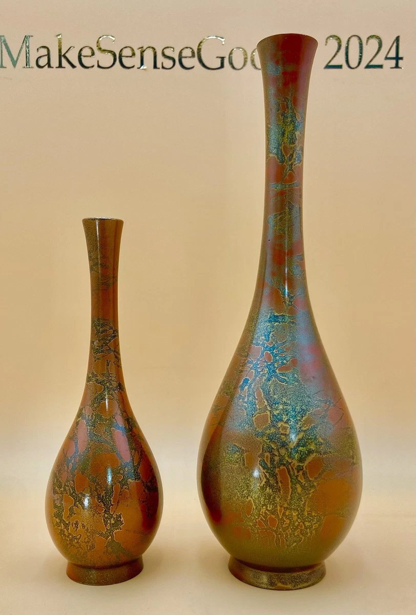 复古原版青铜古董日本花瓶| eBay