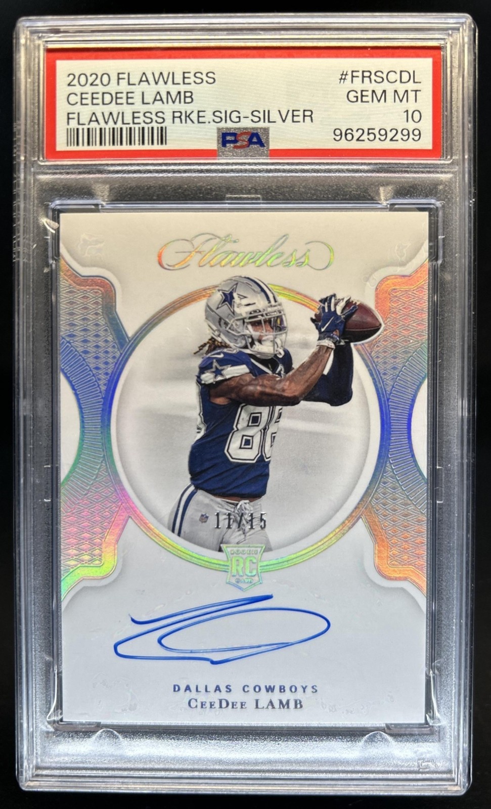 CeeDee Lamb Panini Flawless Flawless Rookie Signatures #FRSCDL Silver