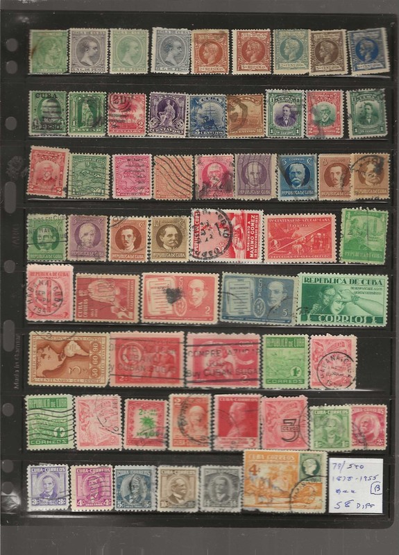 ICUBAstamps...Sc #79/540 ...M & U...1878/1955...58 Different