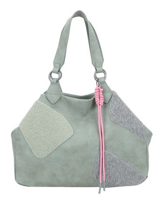 Fritzi aus Preußen Izzy Medium Limited Happy Flocked Shopper Tasche Soft Salbei