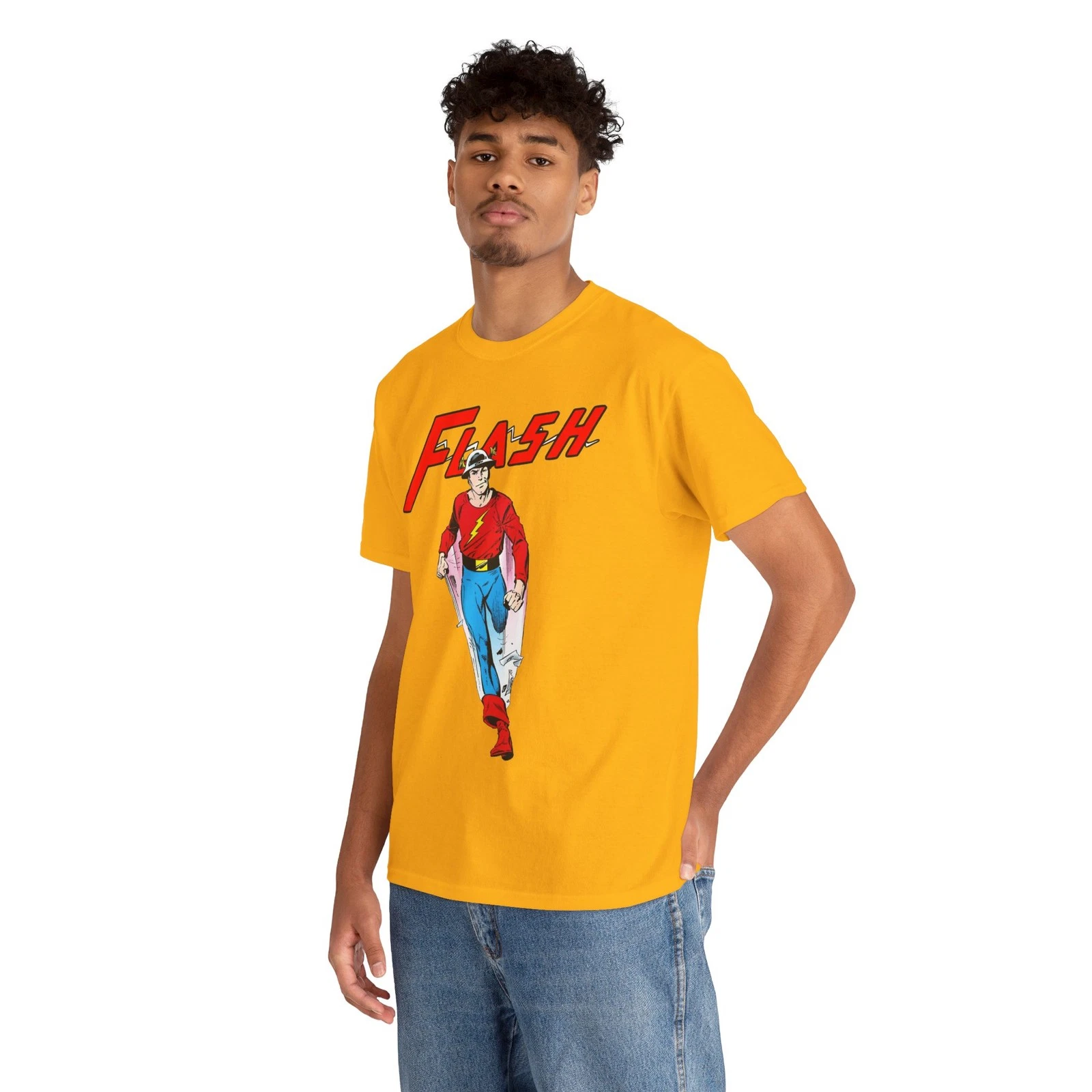 Golden Age Flash T-Shirt - John Byrne Art - DC Comics - Jay Garrick - JSA