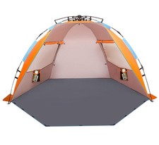 X-Large 4 Person Beach Tent Sun Shelter - Portable Sun Shade Instant Tent for...