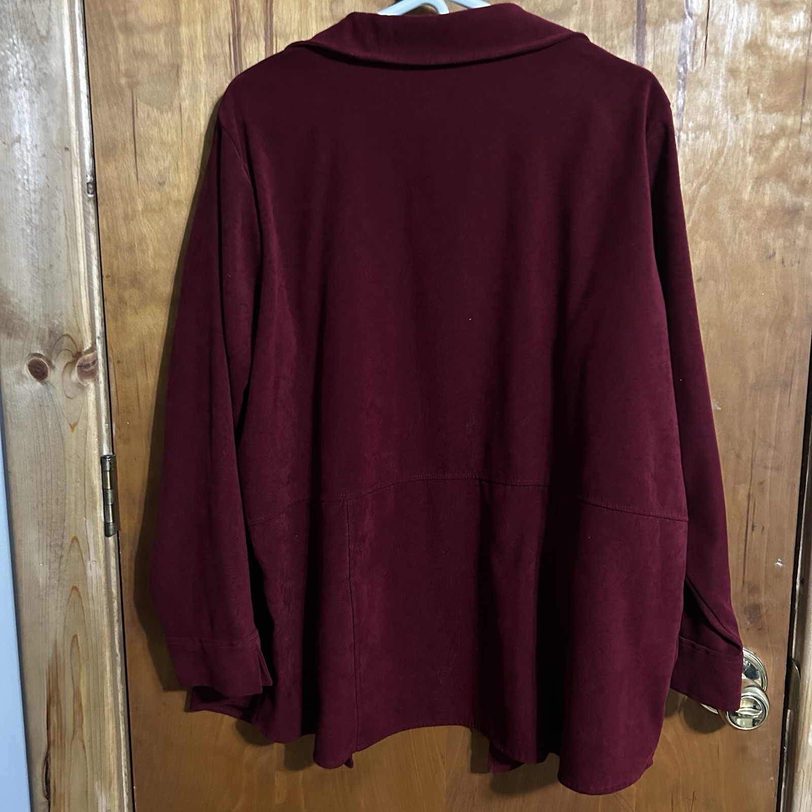 Notations Burgundy Collared Button Up Classy Shir… - image 5