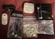 Lot of 7 Assorted Wire Earbuds /Earphones