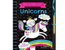 Bookoli - Scratch Art Unicorns - Scratch Art Colouring Book - Unicor... Hardback