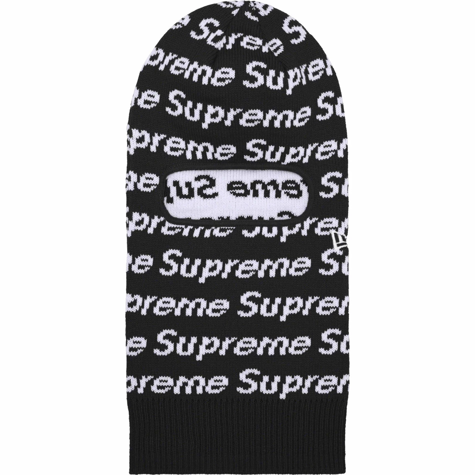 Supreme New Era Repeat Balaclava Black - 23FW