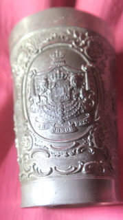 zinn becher mit aufschrift 15 j rgt könig albert von sachsen schießpreis 1902