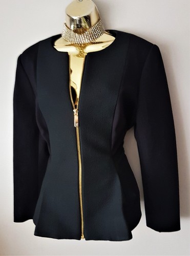 New Ted Baker Jumanaj Jacquard Panel Peplum Porcelain Rose Blazer Jacket 8 TB1 - Picture 5 of 13
