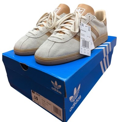 Adidas Munchen GY7399 Mens Size 10 Beige Suede Gum Sole Sneakers Shoes