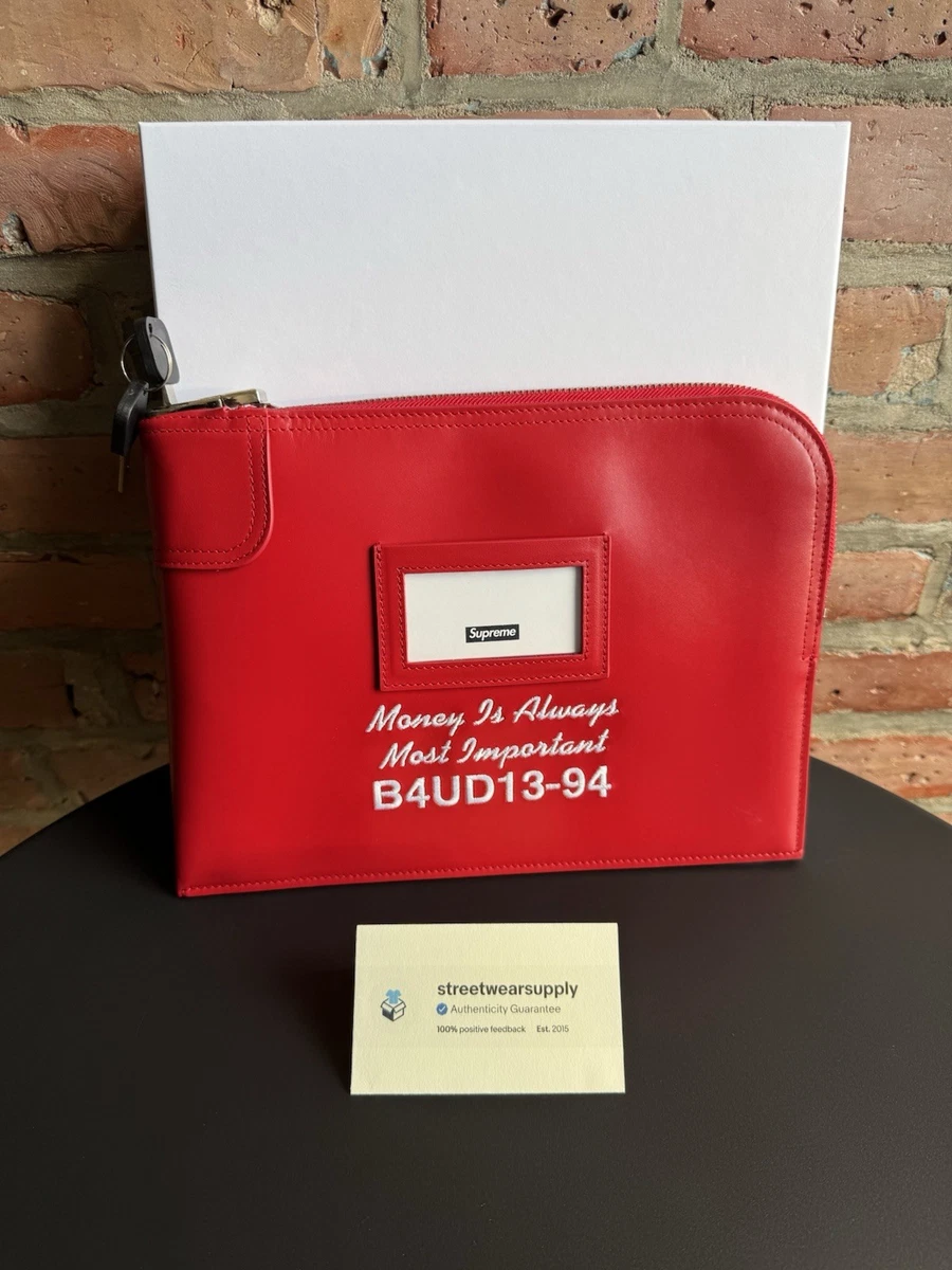 Supreme Red Leather Bags for Men for sale | eBay